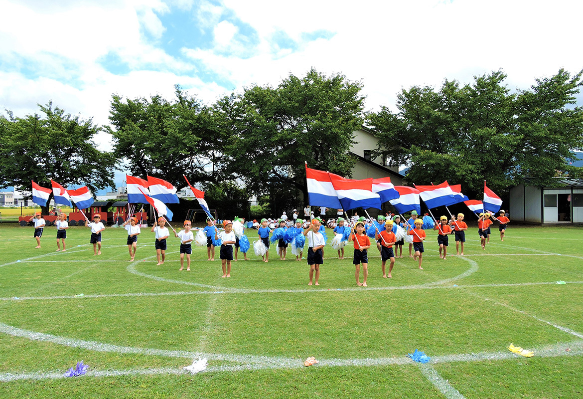 芝のグラウンドでの運動会